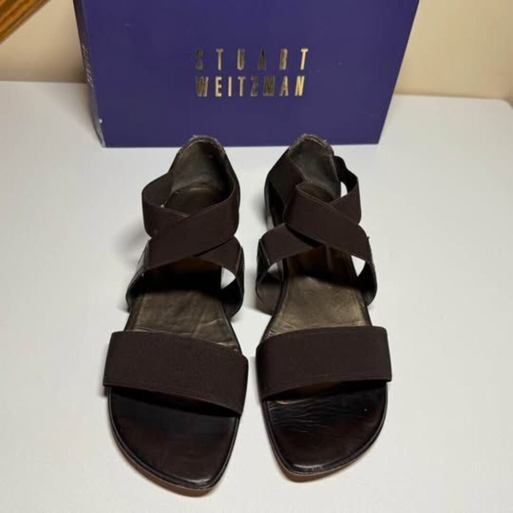 Stuart Weitzman Extract Elastic Strap Sandals, 9M